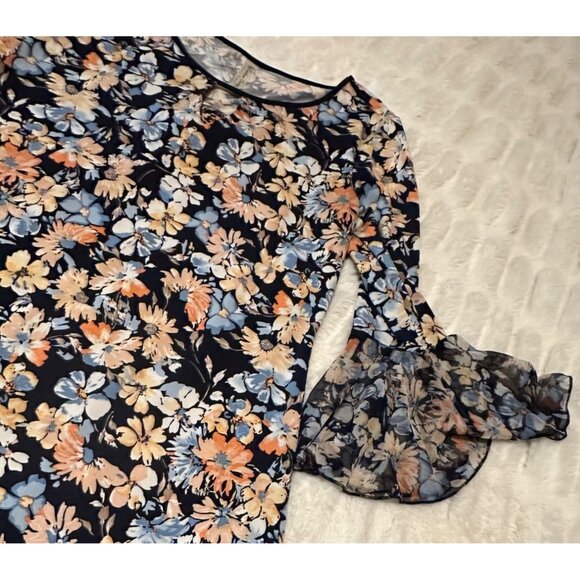 PerSeption Concept Brand Mini Floral Shift Dress Polyester Blend Women's Size M - Picture 5 of 15